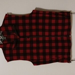 Vintage Woolrich Buffalo Plaid Men's Vest in Red and Black